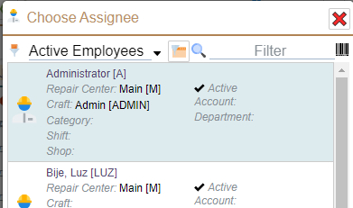 Assigning with a Barcode Example